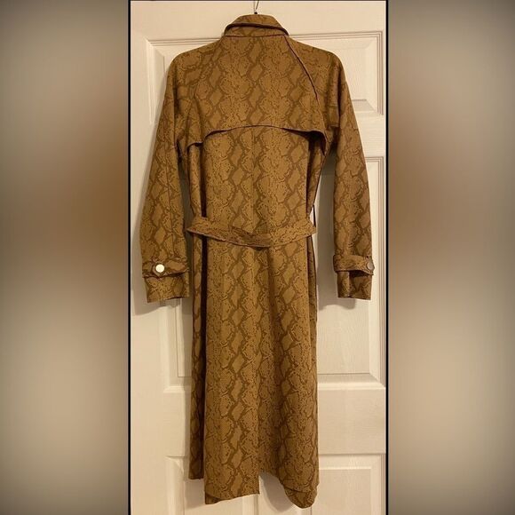 Women's Lucy Paris Chloe Snake Coat Belted Trench Size Medium EUC - Picture 8 of 10